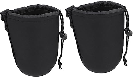 Hemobllo 2stücke Neopren-objektivtasche Mit Kordelzug Tasche Für DSLR-kameraobjektiv Flexible Kameraobjektivtasche Leicht Und Kompakt Für Täglichen Gebrauch Schützt Vor Feuchtigkeit Und