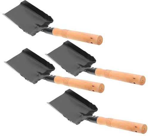 Garneck 4-teiliges Multifunktions-heizgerät Ascheschaufel Gartenkelle Grillwerkzeug Stabiler Holzgriff Leicht Zu Reinigen