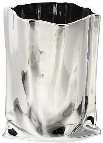 Cabilock Plissee Tasche Vase Töpfe für Pflanzen große Blumentöpfe Glas Keramikvase Ornament Dekor Vase Desktop-Schmuck Vase für Blumenarrangements Leichter Luxus schmücken künstliche