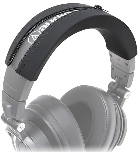 WC BandZ ATH - Headband Cover for Audio Technica ATH M50X & M50XBT | Made by Wicked Cushions | Also fits M50, M40X, M40, M40FS, M30X, M30, M20X & MSR7 | Black