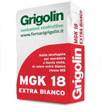 Malta idrofugata per muratura a faccia vista classe M5-Mgk18 extra bianco