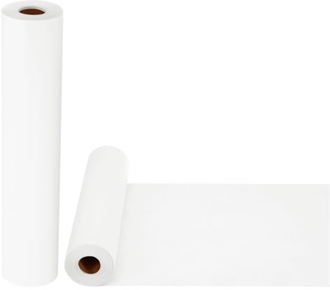 PATIKIL 2 Rolle Zeichenpapierrolle 38cm x 30m Zeichenpapier 80 g/m² Papierrolle Kraftpapier Malpapier Skizzenpapier Bastelpapier für Staffelei Malen Handwerk Geschenkverpackung Weiß