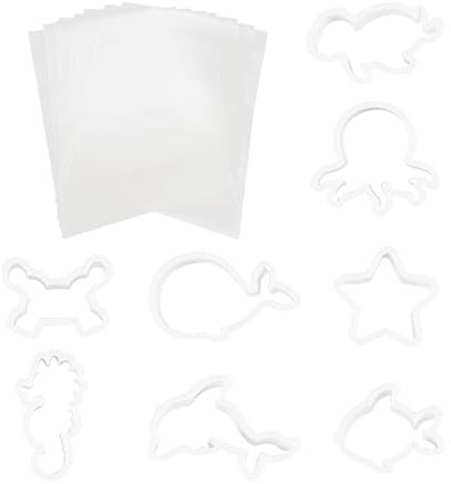 8-Teiliges Ausstecher-Set, 50 Keks-Druckverschlussbeutel, Fisch-Ausstecher, Ausstecher Aus Kunststoff, Tier-Ausstecher, Keks-Dekoration, Tier-Ausstecher