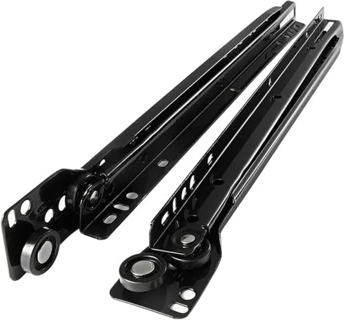 Schubladenschienen, Teleskopschienen, 2 Paar Schubladenschienen mit Sanftem Einzug, Untermontage Schrank Schubladenschienen mit Leisen Nylonrollen, Seitlich Montiert Schubladensystem(25cm/9.8in)