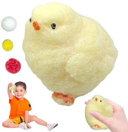 Mini Squishy Toy, 1 St Kycklingar, Chicken Squishy Toy, Fidget leksak, Fufu Squishies Toy, Kycklingar Klämleksak, Squishy för Barn och Vuxna(Gul)