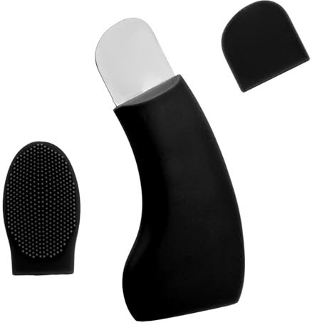 Outil Enlever les Points Noirs, Outil pour Enlever les Points Noirs en Silicone pour le Nez Nettoyage Délicat Outil Gratter le Visage Extracteur de Points Noirs Respectueux de la Peau (Noir)