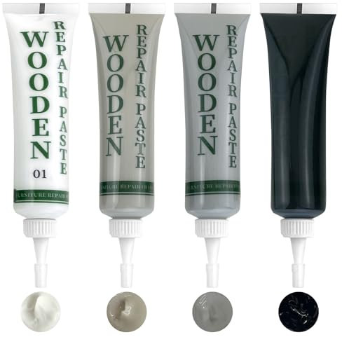 Set di riparazione in laminato, riparazione parquet, grigio, bianco, nero, quercia, kit di riparazione in legno per graffi e fori, pavimenti in laminato