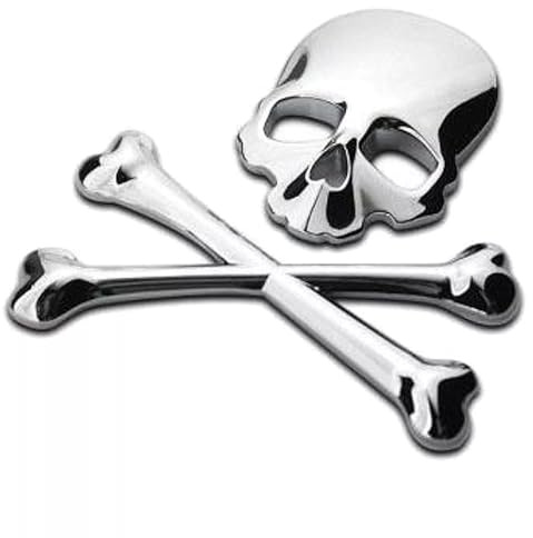 3D Skull Aufkleber Schädel Metall Sticker Auto Motorrad PKW KFZ Emblem Logo