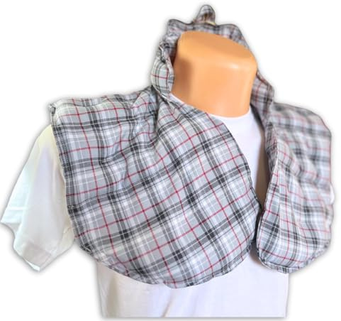 Jamso Design - Das original MEINDL Wärme-Nackenkissen Brunhilde, Größe L; 14 Kammern mit Rapsfüllung, Wärmekissen, Nackenhörnchen, Körnerkissen (Grau)