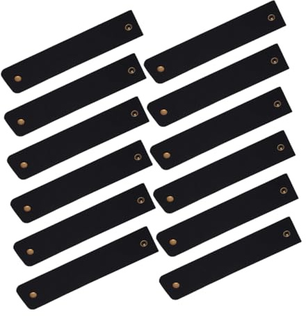 OUNONA 12stücke Kunstlederserviettenringe Serviettenhalter Modernes Design Für Tischdekoration Hochzeit Abendessen Party Erntedankfest Weihnachten Halloween
