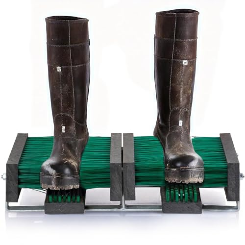 Grattoir à Chaussures avec Support Borstelshop - Paillasson d'extérieur - Brosse grattoir à Chaussures d'extérieur - Paillasson Robuste - 60 x 30 cm - Vert