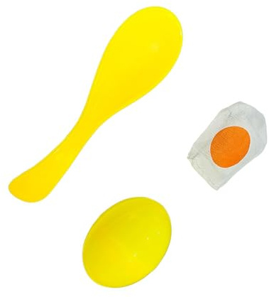 Psdndeww Cuillère éducative pour enfants d'âge préscolaire, œufs de Pâques, fournitures de fête de course