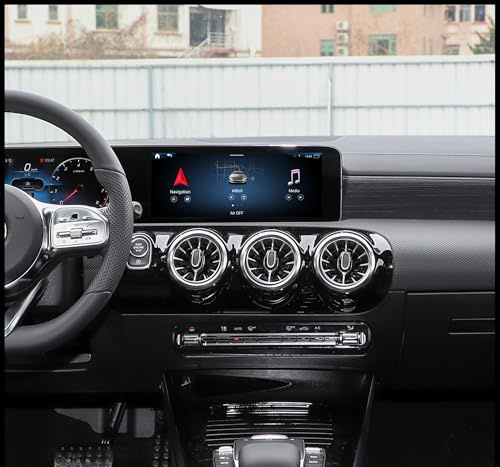 3 in 1 CarPlat AI Box für Mercedes A-Klasse W177 V177 Z177 MBUX Android Auto Vollbild CarPlay Zugriff Android 13 App zu 10.25 Touchscreen Spiele Musik Netflix YouTube Spotify GPS Navigation (128GB)