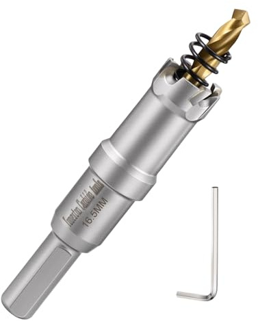 DTGN Kit sega a tazza in carburo di tungsteno da 21/32, taglierina a tazza da 16,5 mm per metallo, rame, alluminio, plastica, legno, argento