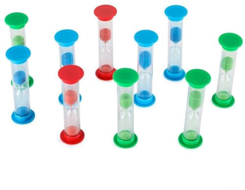 Niceminiwall Clessidra con sabbia per minuti, per bollire le uova, cucinare, fare esercizi, giochi e attività in classe, tubo di vetro ABS in PVC, conto alla rovescia visivo, per bambini e adulti