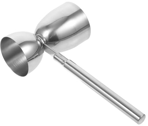 CIYODO Double Sided Stainless Steel Jigger with Handle Bartender Scale Cup Measuring Tool for Bar Mixing Wine Cocktail