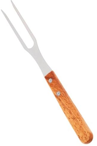 HOMSFOU Forchetta da Carne in Acciaio Inox con Doppia Punta e Manico in Abs Resistente al Calore, Utensile Multifunzionale per Barbecue e Picnic All'aperto, Facile da Pulire