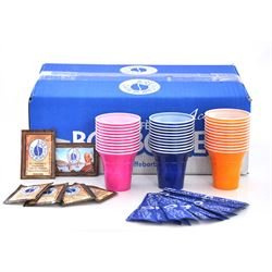 4 KIT Zubehör Kaffee Borbone (jedes Set umfasst: 100 Palette, 100 Zucker, 100 Schnapsgläser)