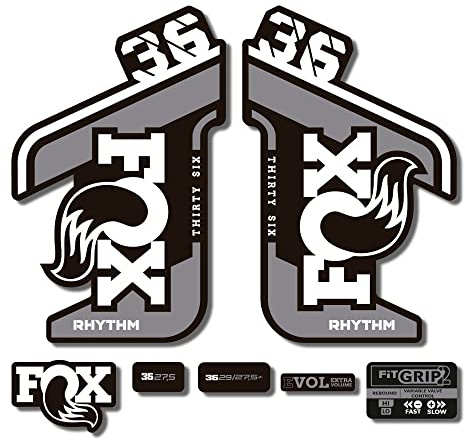 STAR SAM Autocollants compatibles avec fourche de vélo Fox 36 Rhythm 2021 Blanc 1 cm