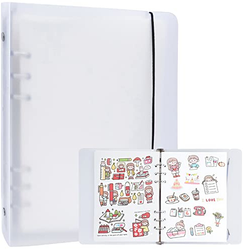 SZHTSWU Sticker Collecting Album Reusable Sticker Book PP Frosted Translucent Cover Sticker Album 80 Sheets Blank Sticker Collection Accessories for Collecting Stickers Labels