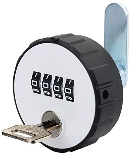 Maizoon Combinación Gabinete Cam Lock 4 Digital Reajustable Ronda Candado con Llaves Contraseña Recuperación Hardware Resistente a la intemperie Cajón Puerta Antirrobo para Muebles Caja armario 20mm
