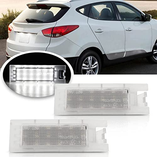 2Pcs HA Condotto LA Luce della Targa per H/yundai T/ucson 2010-2014 IX35 2010-2013 Auto Posteriore ad Alta Luminosità Bianco Numero di Targa Lampada