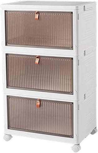 Cozyswan Dammtät förvaringsbox hylla plast sängbord på hjul, vita skåp kläder/skor förvaringsböcker/leksaker/mellanmål organiseringsvagn för vardagsrum/sovrum/hall/kontor