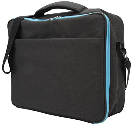 Estuche para Proyector, Bolsa de Transporte de Viaje para Proyector de Video con Base Antideslizante, Bolsillos para Accesorios, Correa Ajustable para el Hombro, Divisores de