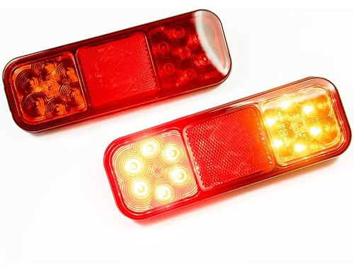 Web Truck 2 x Rücklichter LED für Ackeranhänger, Ackerschlepper, Wohnwagen, LKW, Sattelauflieger 12V 24V