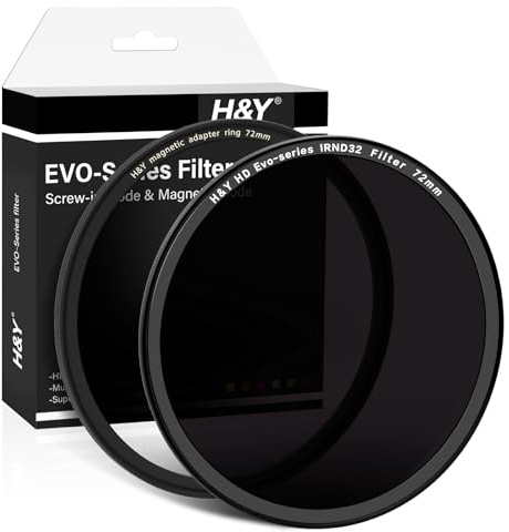 H&Y EVO 72mm ND32 Lens Filter, Magnetic & Threaded 2-in-1 Neutral Density Lens Filter (5 Stop), HD Optical Glass with 22 Multi-Layer Nano Coatings