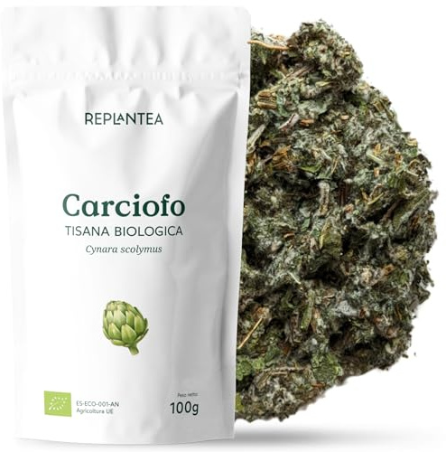 TISANA AL CARCIOFO BIO 100g (50 Tazze) | Foglie di Carciofo Essiccate e Tritate per Infusione REPLANTEA