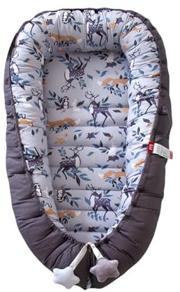 Niceyoeuk Baby Lounger Cover Baby Nest for Newborn Baby, Baby Bed Cover Portable Newborn Washable Lounger for Traveling and Napping (Multicolor 7, 50cm*85cm*12cm)