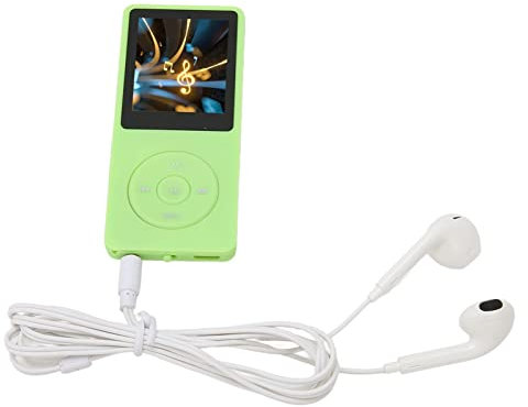 Lecteur Mp3/Mp4, écran de 1,8 Pouce Mémoire de 8 Go Extensible de 64 Go 30 Heures D'autonomie Léger Portable Multifonction Lecteur Mp3 avec Radio FM pour Hommes et Femmes (Green)