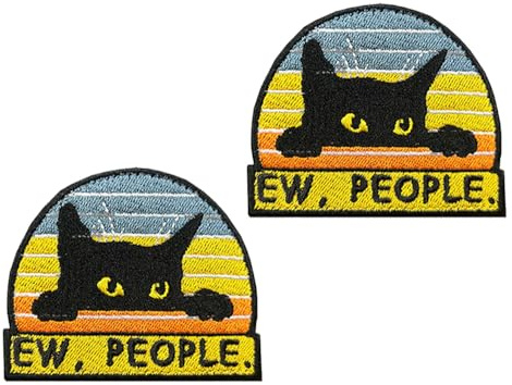 2 parches tácticos bordados de Ew People con emblema de velcro para ropa, mochila, chaqueta, jeans, chaleco, sombrero, bolsa, motociclista, uniformes, brazalete, bolsa