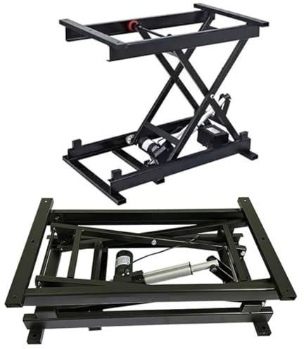JXYQ Esstisch-Scherenhebebühne mit Fernbedienung, klappbarer Hebebühne, elektrischer Scherenhebetisch, höhenverstellbare Plattform, 400 x 320 x 310 mm