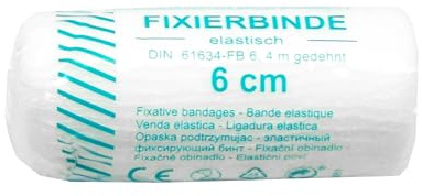 10x Fixierbinde DIN 61634-FB 6cm - zugehörig der DIN 13164 für KFZ & DIN 13157 / DIN 13169 für Betriebe - reduziertes ANGEBOT