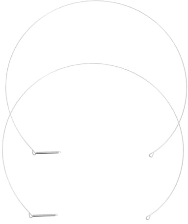 Dichtungsring für Waschmaschinen Türdichtung, Silber, 36 Cm | 2 Stück aus Stahldraht, Breite Passform, Sicherungsring für Manschette, Klemme für Frontlader