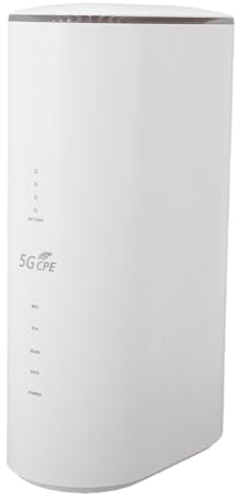 Luocute 5G CPE Router with SIM Card Slot, 2.4G 5.8G Dual Band WiFi 6 Mobile Hotspot, 8 High Gain Antennas 4x4MIMO 5G Antenna, Support Up to 32 Devices for Home, Home RV Trips, Camping (UK Plug)