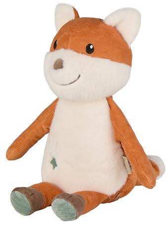 Sterntaler Träumli Nachtlicht mit Farbwechsel - Kuscheltier Fuchs Filou aus Cord & Flausch - 20 Melodien & Sounds - Bestickung nachtleuchtend - Modul entnehmbar - ab Geburt, rost