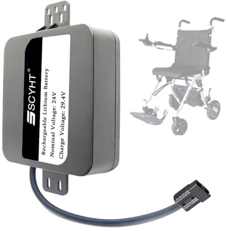 SSCYHT Batería de Litio 24 V, 10 Ah, 12,8 Ah y 12 Ah Batería Recargable 24 V Baterías para sillas de Ruedas eléctricas con Cargador para Motores 200 W a 310 W,24v12.8ah Black Anderson