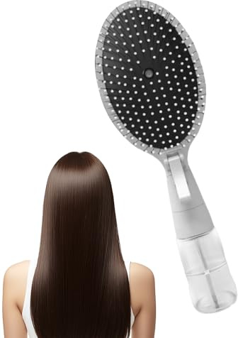 JINGLING Cepillo de pelo para peinar | Herramienta para alisar, desenredar y cuidar el cabello - Cepillo para el pelo con dispositivo de pulverización de agua - Para mujeres, niñas, adultos, niños