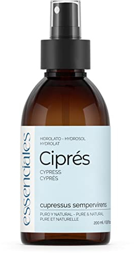 Essenciales – Acqua Profumata di Cipresso BIO, 100% Pura e Naturale, Certificato Ecologico 200 ml | Acqua Floreale Cupressus Semprevirens