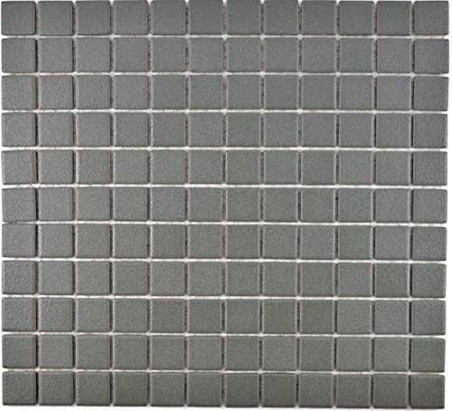 MOS18-0222-R10 Carreaux de mosaïque, en céramique, antidérapants, pour sol, gris ardoise mat