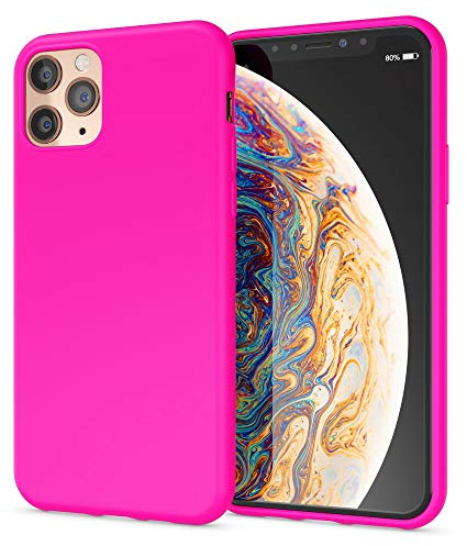 NALIA Neon Hülle kompatibel mit iPhone 11 Pro, Ultra-Slim Silikon Handyhülle Soft Case Phone Cover Stoßfest Dünn, Weiche Gummi Schutzhülle Handy-Tasche Backcover Bumper Etui Schale Skin, Farbe:Pink