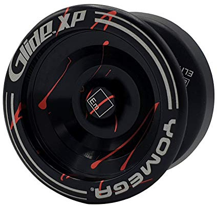 Yomega Glide™ XP - Yoyo in alluminio per giocatori avanzati - Yoyo a forma di ala, con cuscinetto a sfera di dimensioni C, con regolabile reattivo/gioco non reattivo + 3 mesi di garanzia (nero e