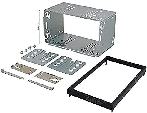 Jf Sound car audio system Gabbia autoradio 2 din misure standard telaio autoradio universale in metallo con cornice, gabbia doppio din, altezza 103 mm
