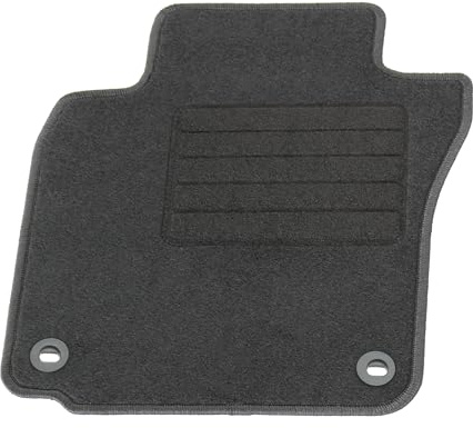 AD Tuning Fußmatte Links für VW Golf 5 & Variant (10/2003-09/2009) | Fahrerfußmatte vorne links, Textil, 100 % passgenau, Schwarz, Randkettelung, mit ovalen Knebel- Befestigung