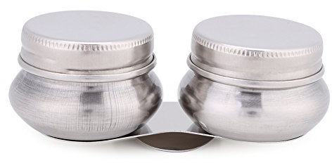 Paint Containers With Lids Stainless Steel Large Double Palette Cup Oil Paint Megilp Turpentine Solvent Container with Lid