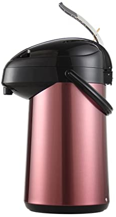Fontaine isotherme à double paroi Airpot，Carafe à café en acier inoxydable，Pichet à pompe thermique qui maintient les liquides chauds pendant une rétention à froid de 24 heures de 48 heures