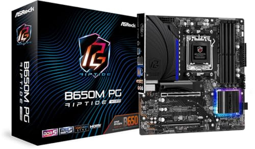 ASRock B650M PG Riptide WiFi AMD Socket AM5 Ryzen 7000 Series Processors Motherboard